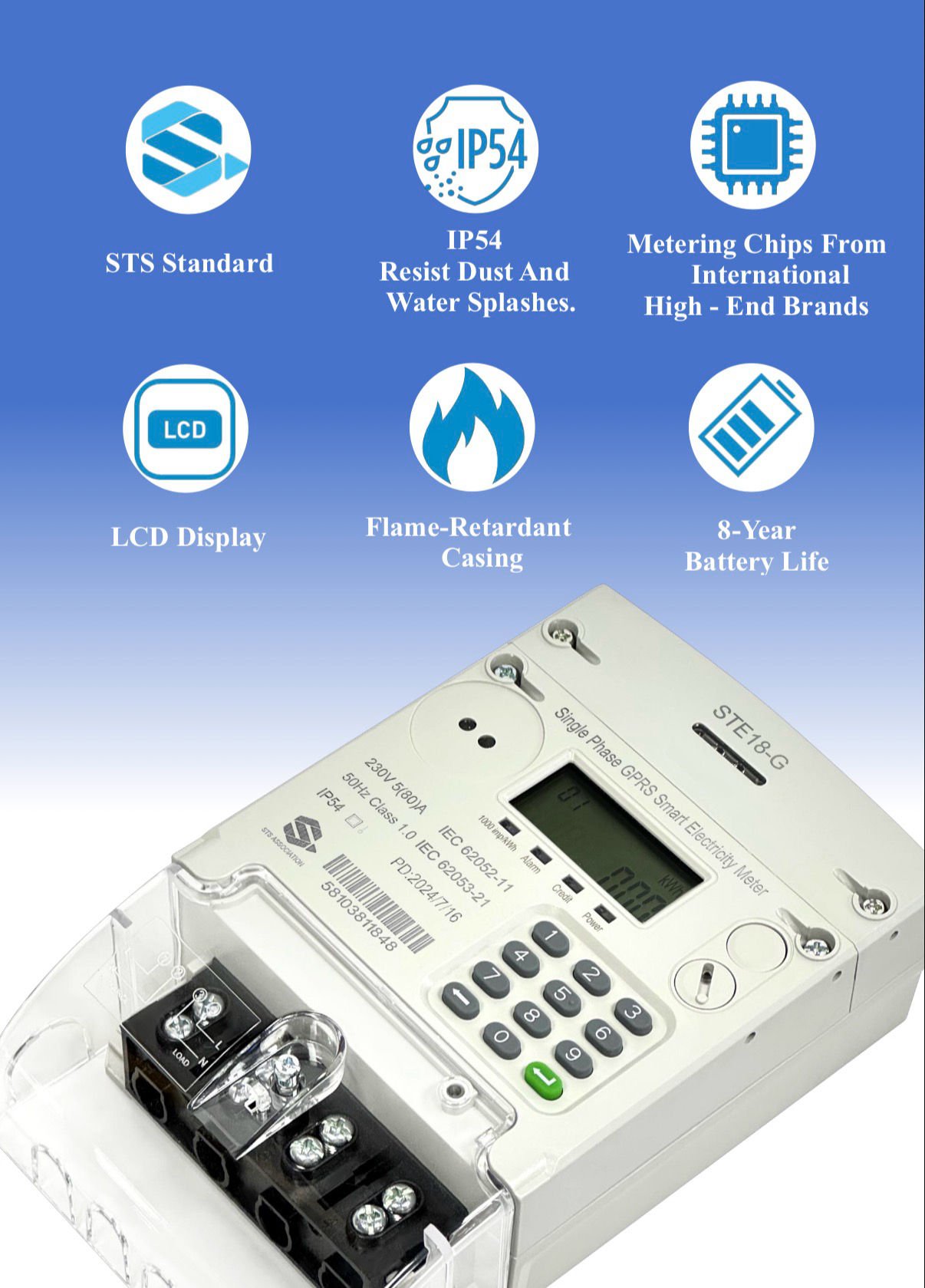 ami smart prepaid electricity meter gprs lorawan single phase sts iec ami smart prepaid electricity meter gprs lorawan single phase sts iec