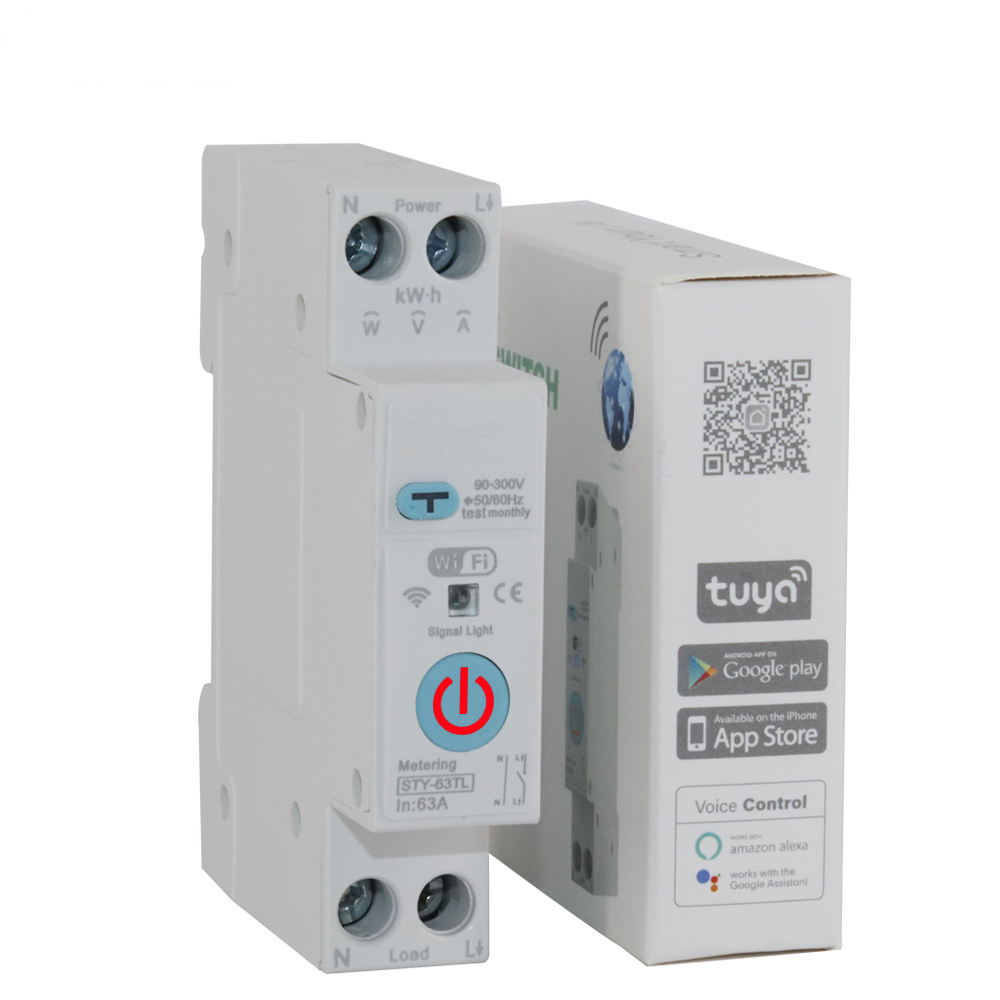 smart wifi rcb0 90 300v adjustable voltage metering overload elcb smart wifi rcb0 90 300v adjustable voltage metering overload elcb