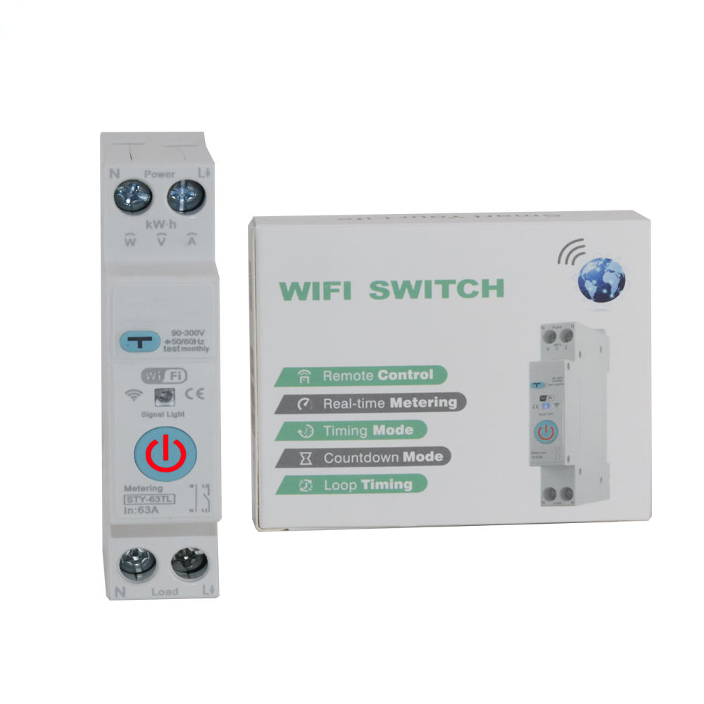 smart wifi rcb0 90 300v adjustable voltage metering overload elcb smart wifi rcb0 90 300v adjustable voltage metering overload elcb