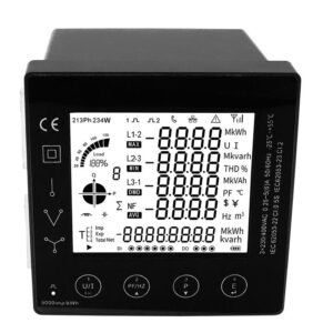3 phase smart energy meter 96x96mm rs485 modbus ct panel